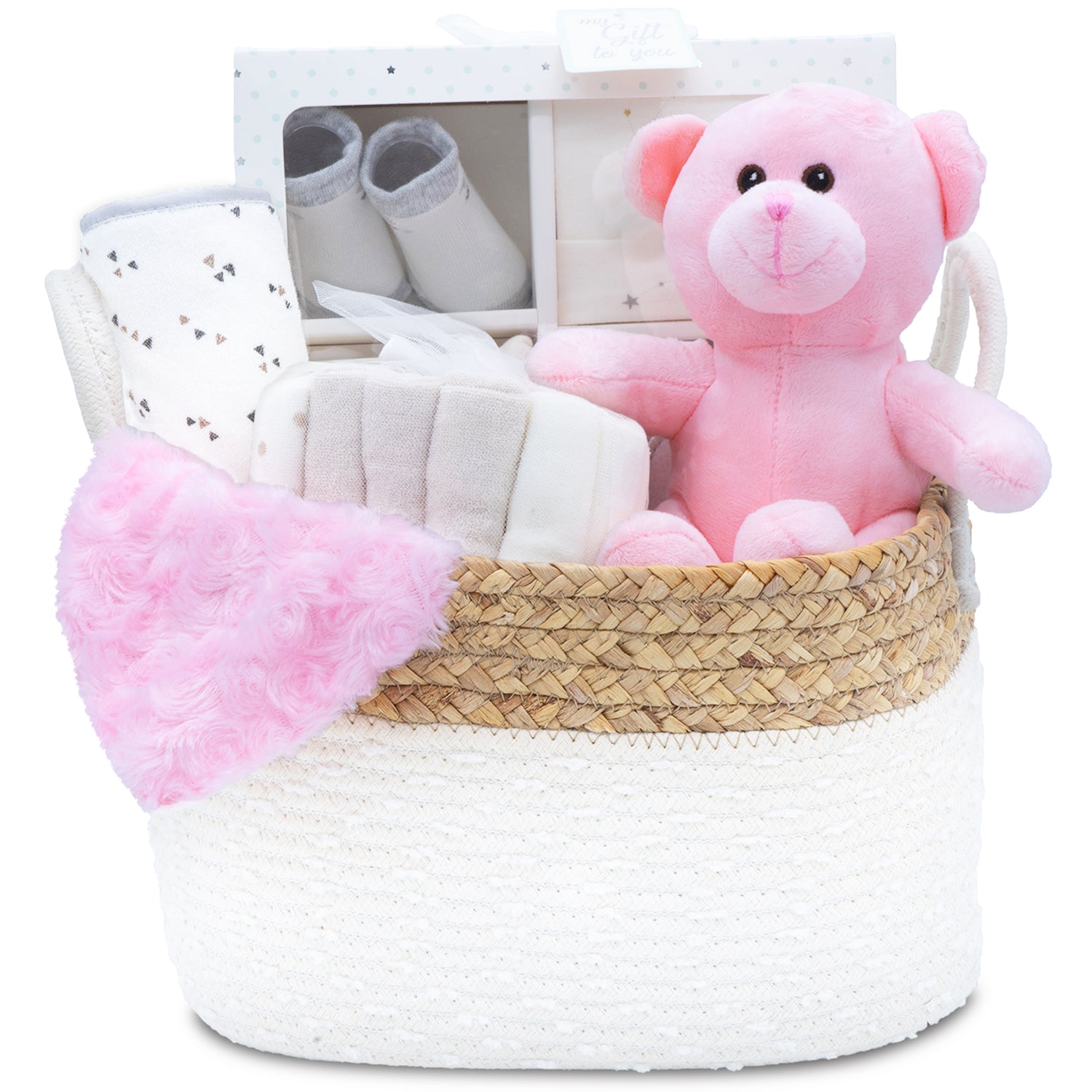 Newborn Girl Comfy Baby Gift Basket